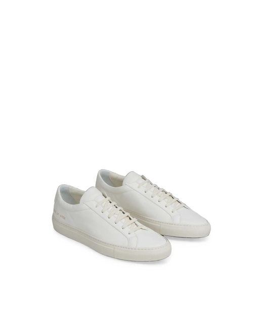 Common Projects White Leather Lace-Up Sneakers for men