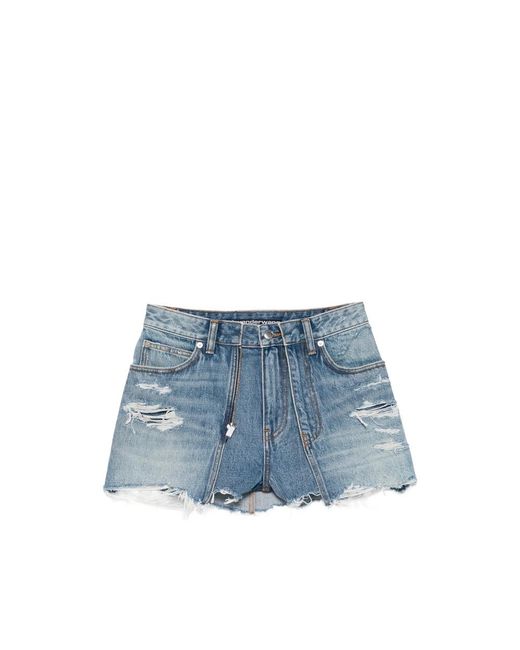 Alexander Wang Blue Denim Shorts