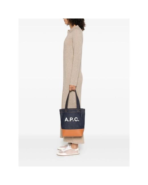 A.P.C. Blue Tote Bags