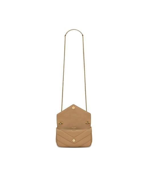 Saint Laurent White Small Loulou Crossbody Bag