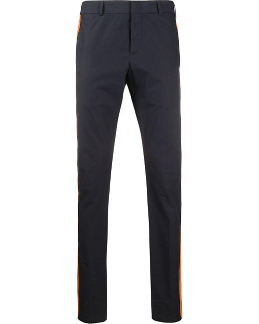 Valentino Blue Contrast Panel Trousers for men