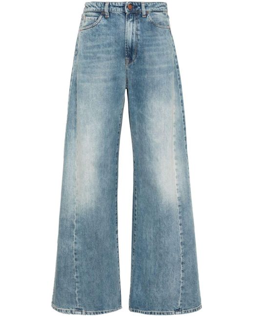 3x1 Blue Diana High-Rise Straight-Leg Jeans