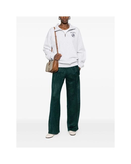 Sporty & Rich White Quarter-Zip Sweatshirt