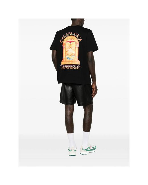 Casablanca Black Hermons Mirage Arch Graphic-Print T-Shirt for men