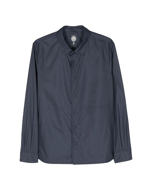 Mazzarelli Blue Long-Sleeve Shirt Jacket for men