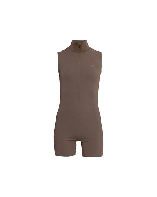 Adidas X Entire Studios Brown X Entire Studios High-Neck Sleeveless Jumpsuit