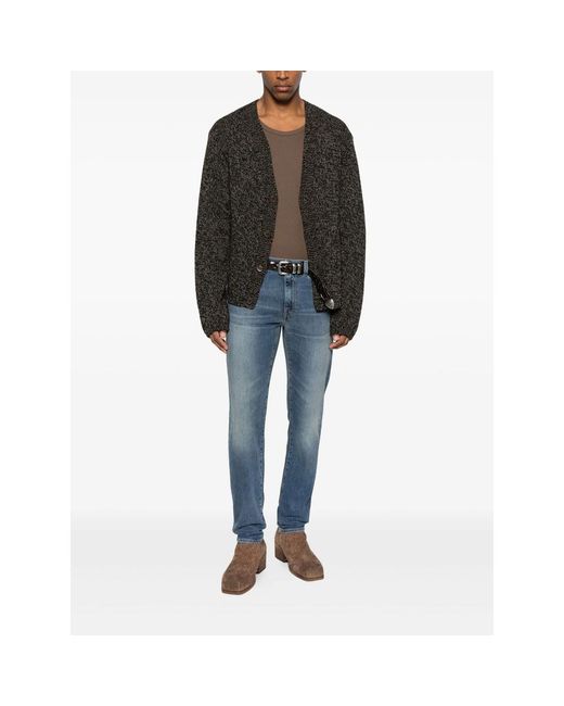 BLK DNM Blue Button-Up Denim Trousers for men