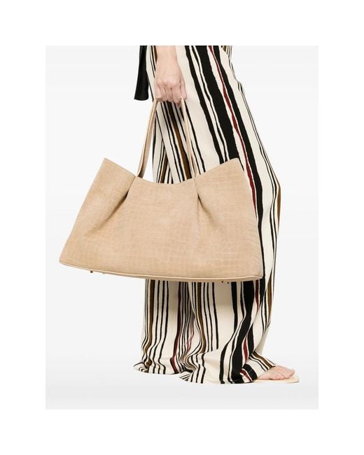 Elleme Natural Dimple Crocodile-Effect Tote Bag