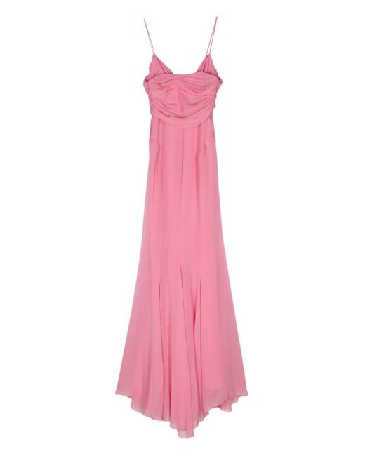 Blumarine Pink Flower Detail Dress