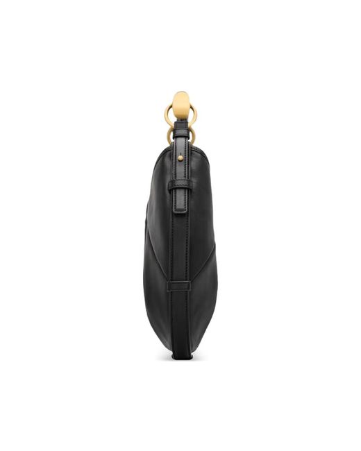 Saint Laurent Black Small Mombasa Handle Leather Tote Bag