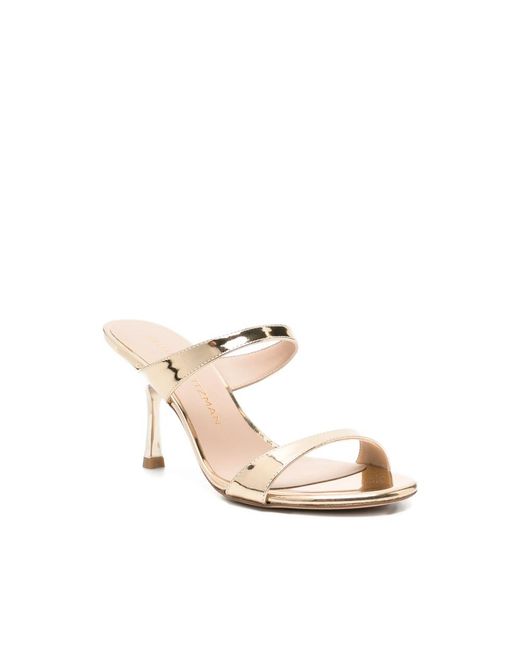 Stuart Weitzman Metallic Nudist Slide Pumps