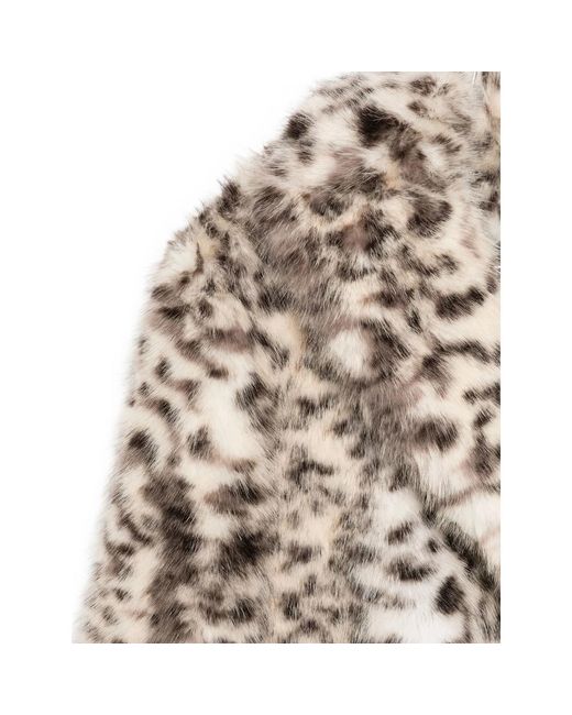 ANDAMANE Natural Animal-Print Coat