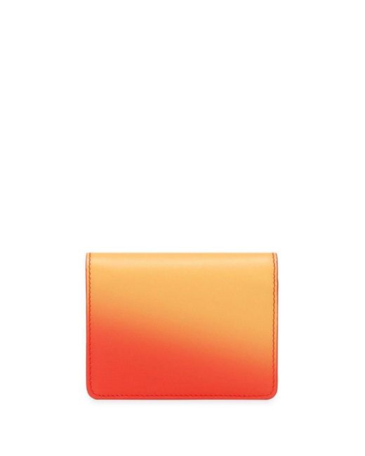 Dolce & Gabbana Orange Logo-Embroidered Ombré-Effect Wallet