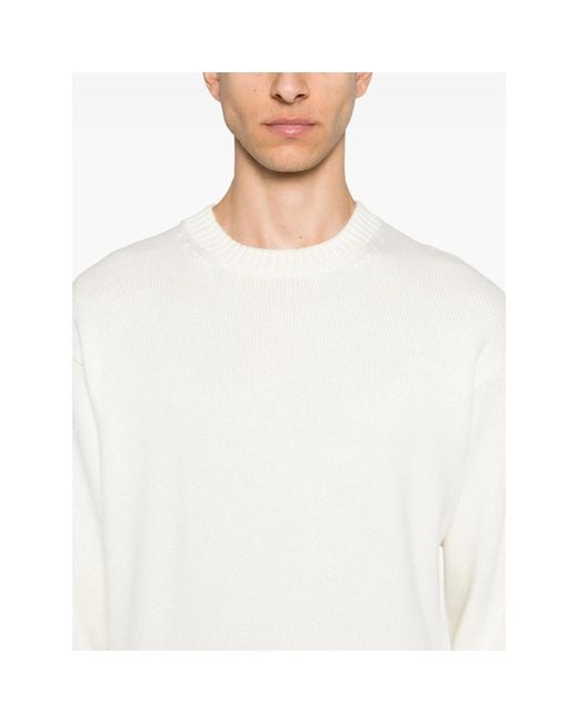 Eraldo White Wool Sweater for men