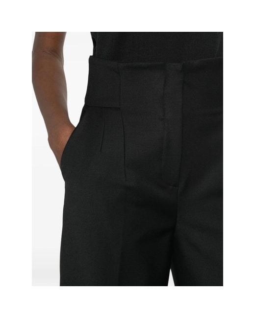 DE SANTIS Black Pleated Trousers