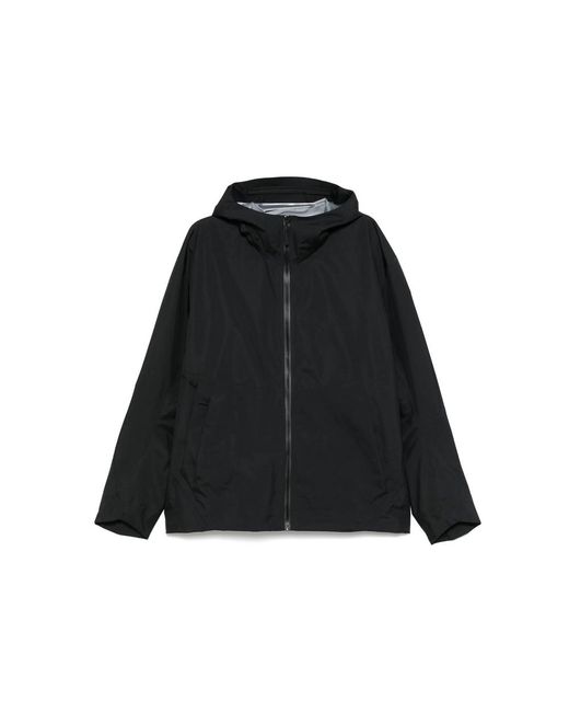 Veilance Black Hooded Jacket for men