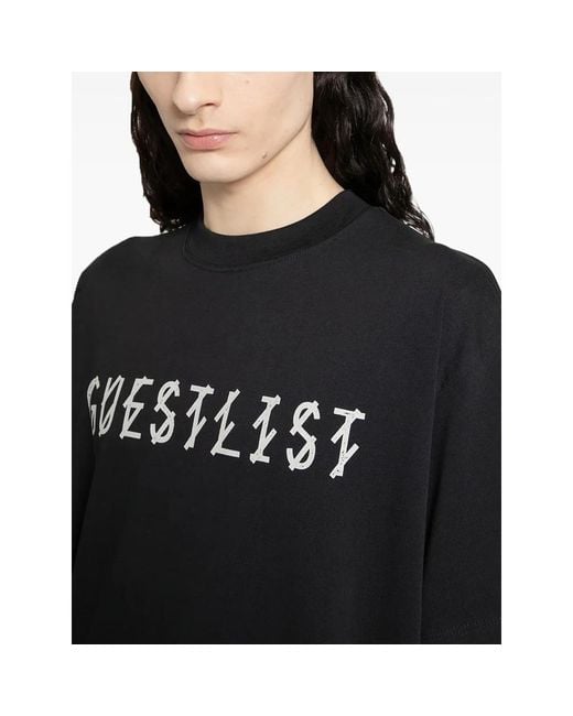 44 Label Group Black Guestlist Graphic T-Shirt for men