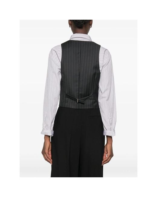 Tom Ford Black Pinstripe-Pattern Waistcoat