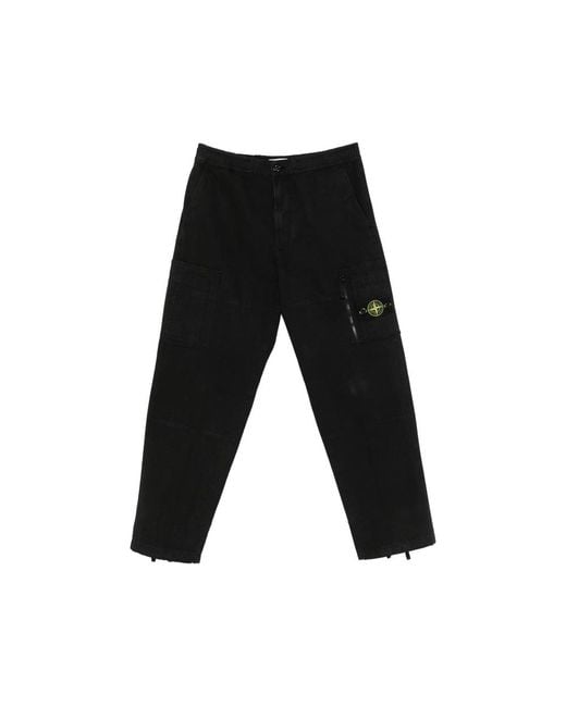 Stone Island Black Trousers for men