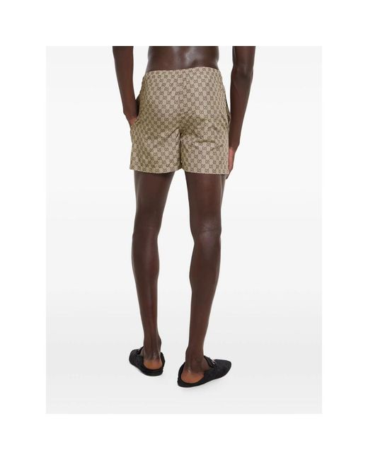 Gucci Gray Gg Supreme Shorts for men