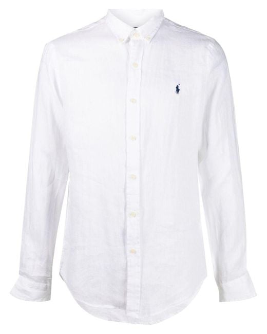 mens white polo button down