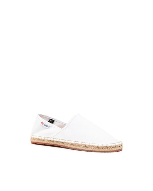 Superga White Canvas Slip-On Espadrilles