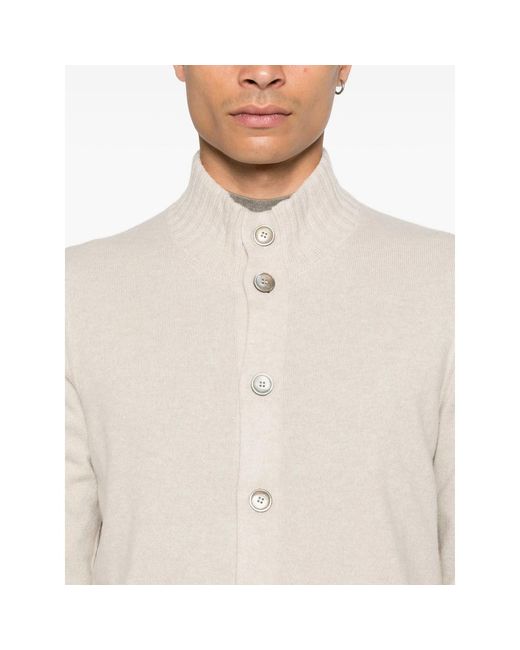 Fileria White Flap-Pocket Buttoned Cardigan for men