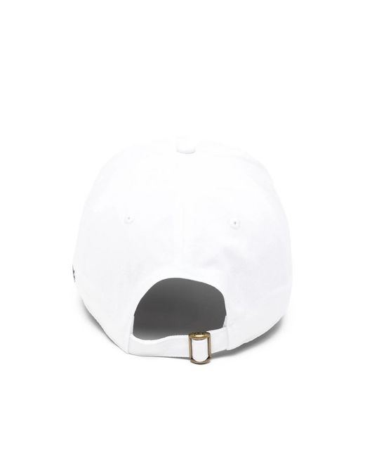 Sporty & Rich White Embroidered-Logo Baseball Cap