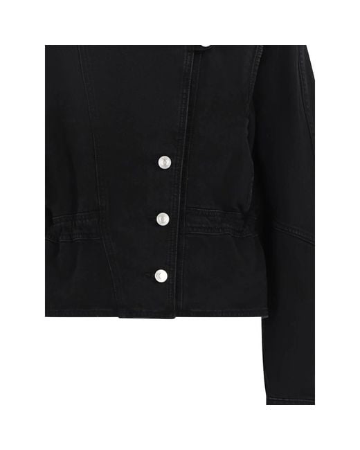 Isabel Marant Black Button-Up Denim Jacket