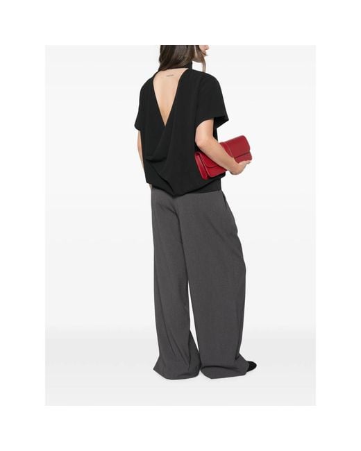 ELEH Gray Pleated Wide-Leg Trousers