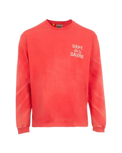 GALLERY DEPT. Red French-Logo Long-Sleeve T-Shirt for men