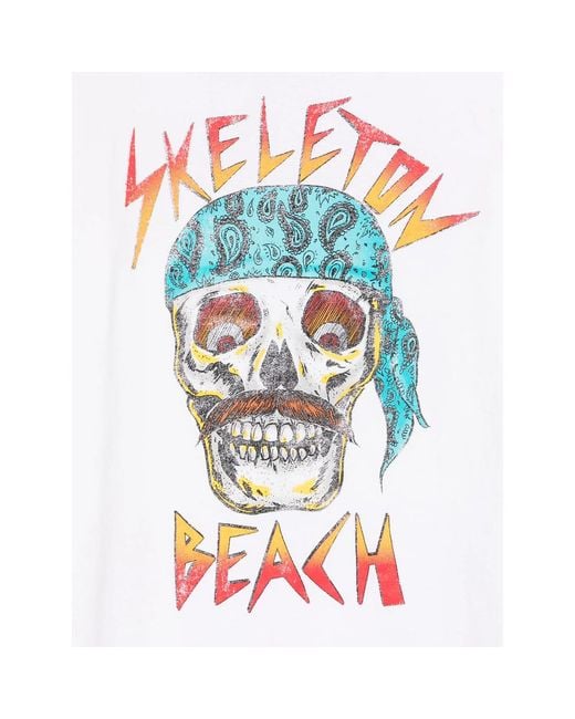 GALLERY DEPT. White Skeleton-Graphic T-Shirt for men