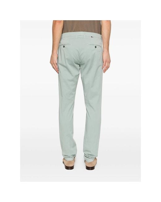 Canali Blue Chinos Mint Cotton for men
