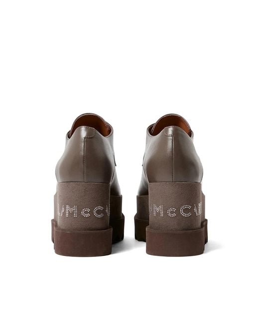 Stella McCartney Brown Elyse Logo-Detail Derby Shoes