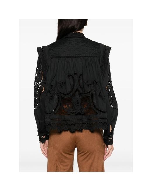 Farm Rio Black Richilieu Blouse