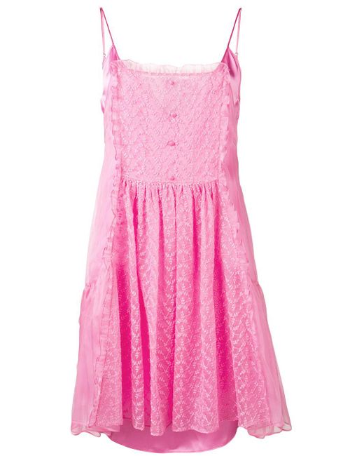 Stella McCartney Pink Lace Panel Slip Dress