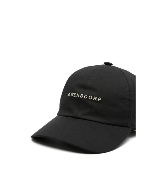 Rick Owens Black Embroidered Baseball Cap for men