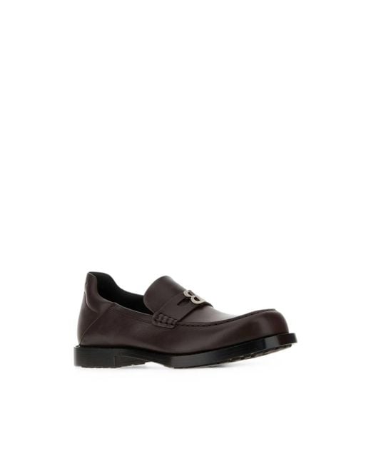 Balenciaga Black Comfy Logo-Plaque Leather Loafers