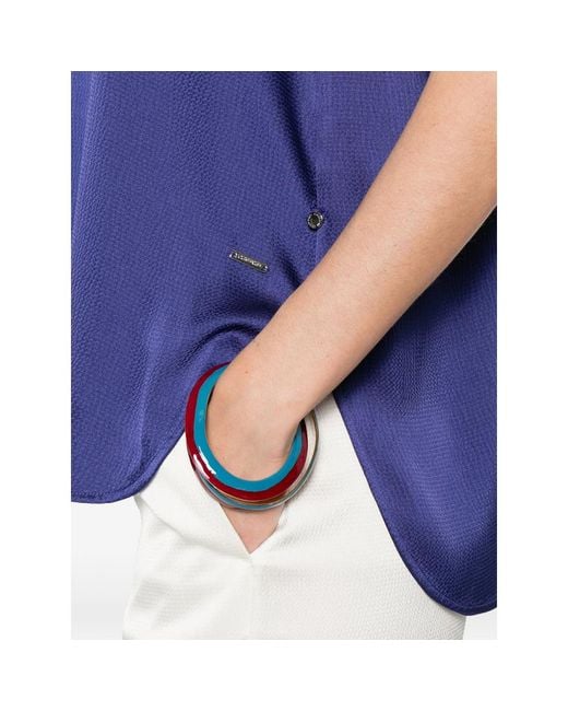 Calvin Klein Blue Top Scoop Neck