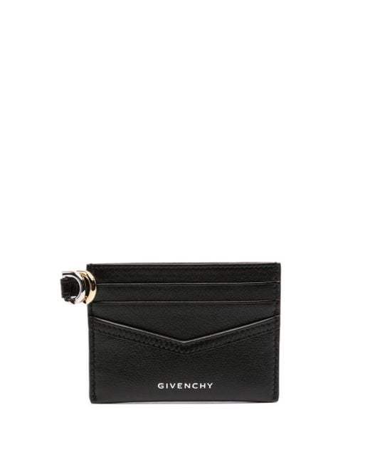 Givenchy Black Voyou Logo-debossed Leather Cardholder