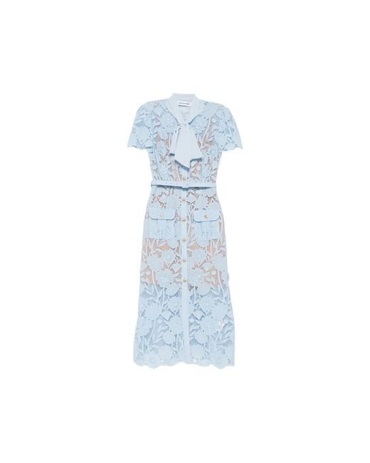 Self-Portrait Blue Dress Lace