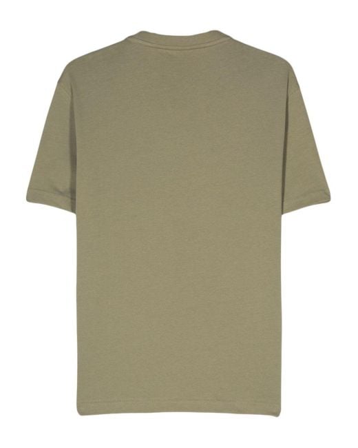 Calvin Klein Green Logo-Print Cotton T-Shirt for men
