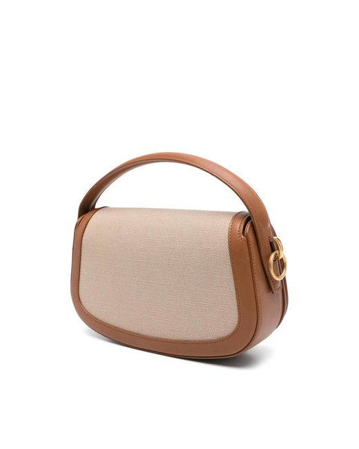 Saint Laurent Brown Neutrals Tote Bags