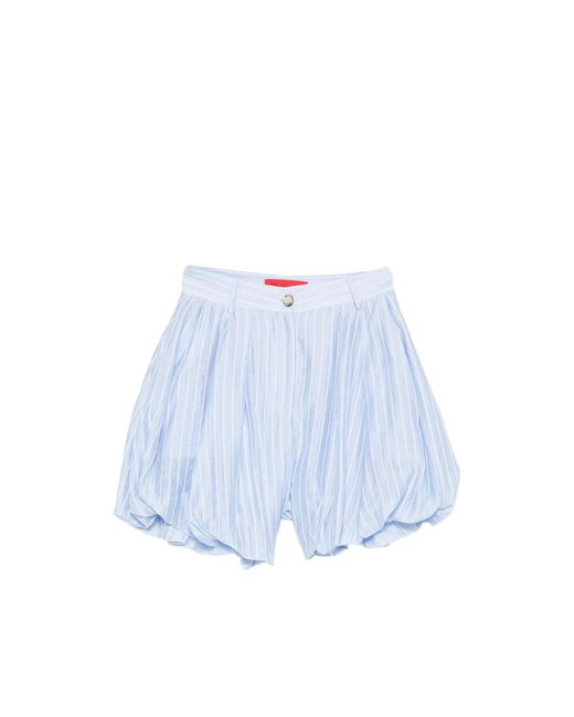 Thelatest Blue Dafne Striped Balloon Shorts