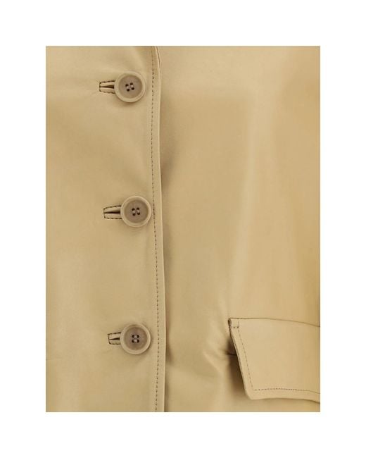 SANTORO Natural Leather Blazer