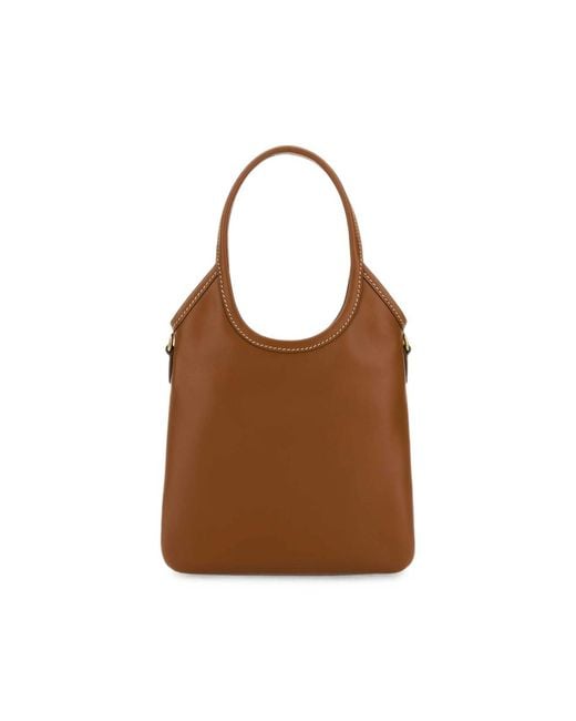 Miu Miu Brown Caramel Leather Shopping Bag