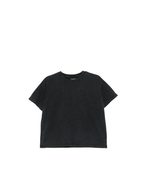 Majestic Filatures Black Logo-Embroidered T-Shirt