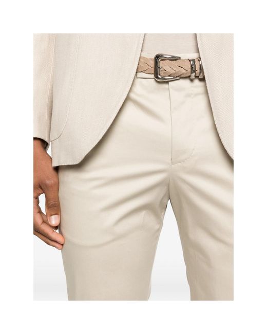 PT Torino Natural Pressed-Crease Slim-Fit Tailored Trousers for men