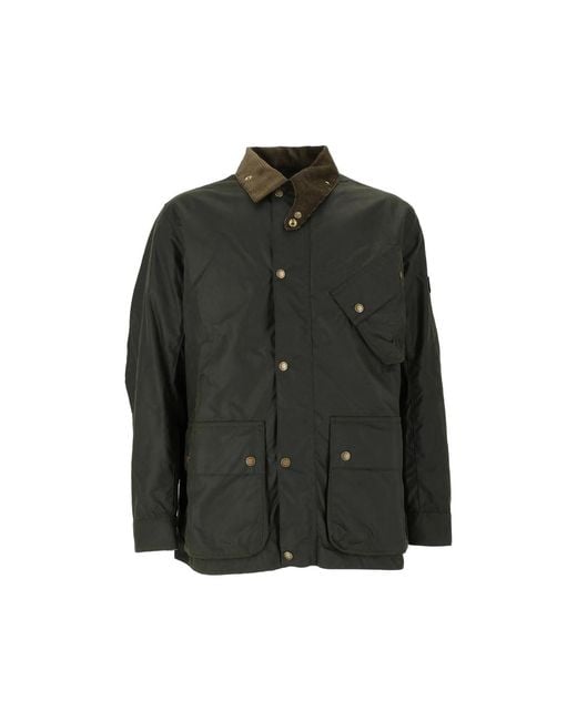 Barbour Green Brake Line Wax Jacket for men