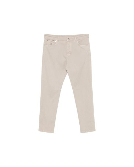 Brunello Cucinelli Natural Five-Pocket Straight-Leg Jeans for men
